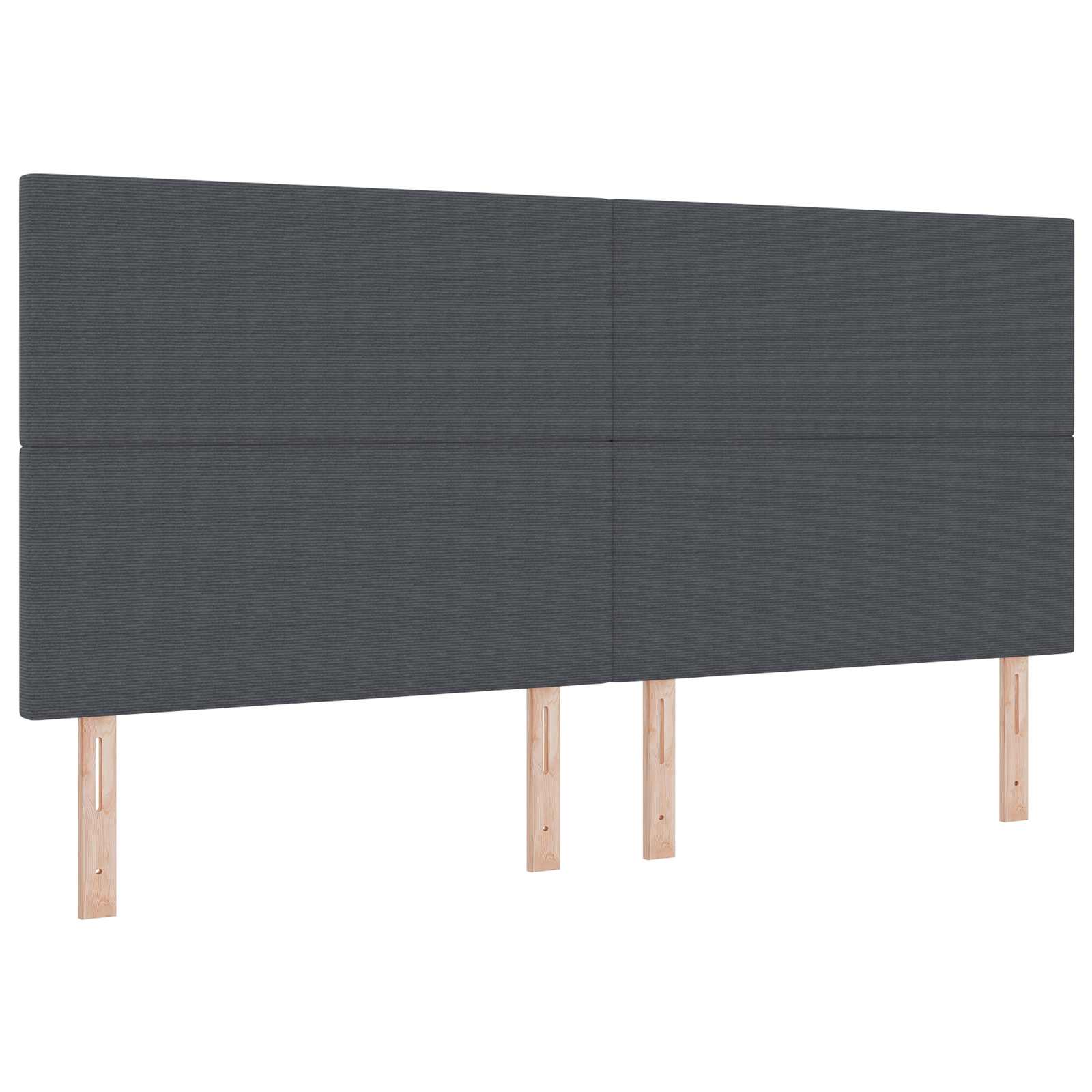 Testiera LED con testiera Grigio scuro 200 cm Tessuto in Cords | homemem39