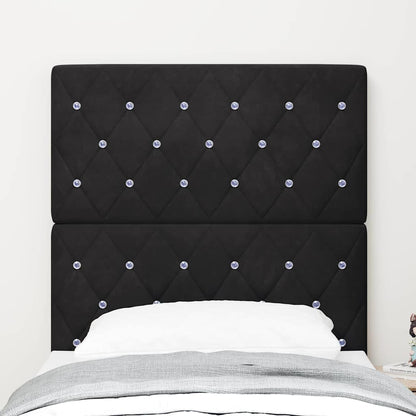 Testiera LED con strisce LED con testiera Nero 80 cm Velluto | homemem39