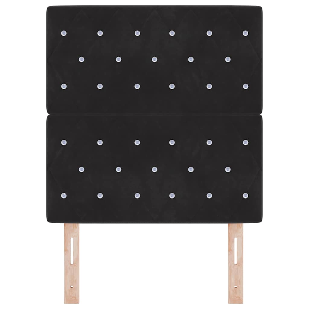 Testiera LED con strisce LED con testiera Nero 80 cm Velluto | homemem39