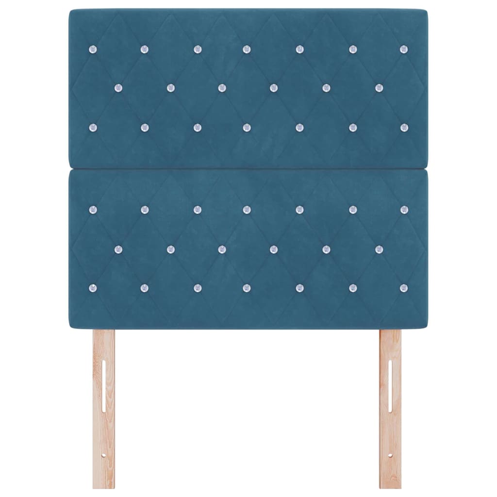 Testiera LED con strisce LED Blu Scuro 90 cm Velluto | homemem39