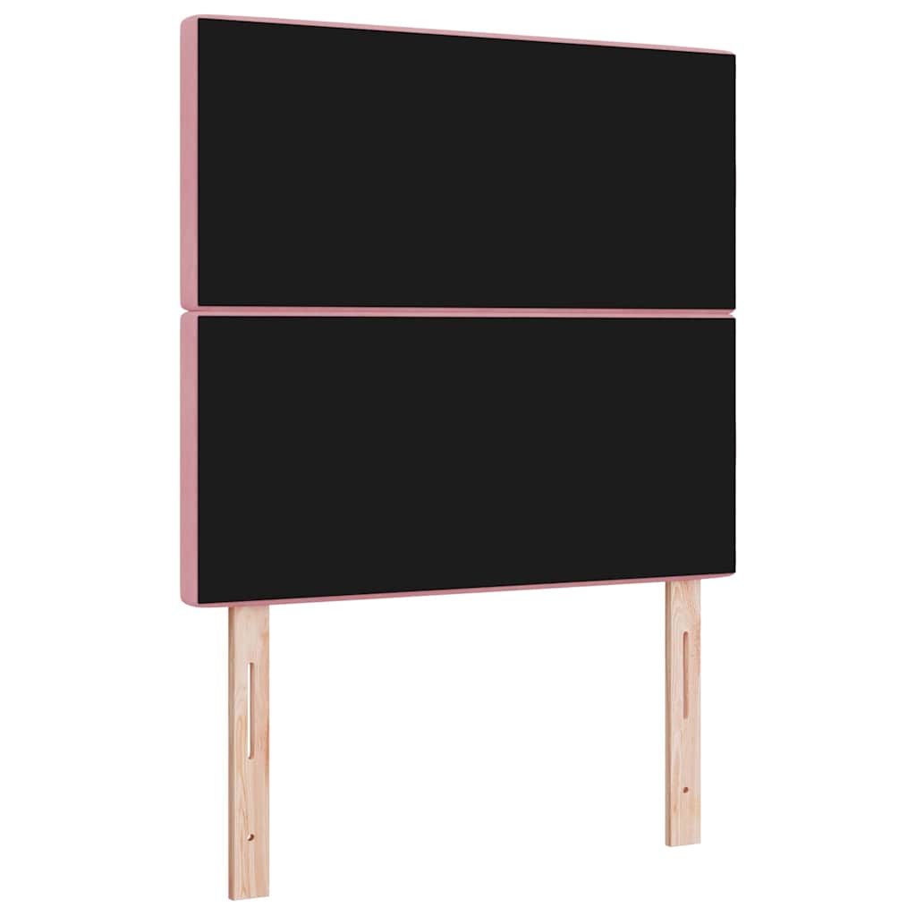 Testiera LED con strisce LED con testiera Rosa 90 cm Velluto | homemem39