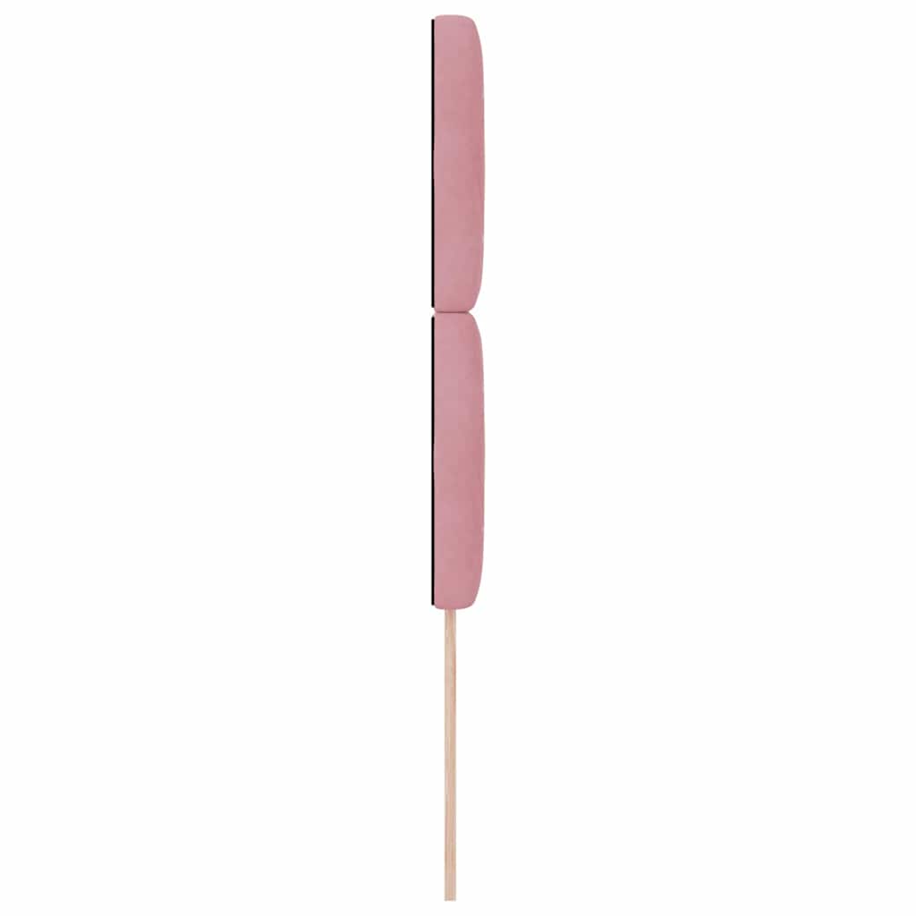 Testiera LED con strisce LED con testiera Rosa 90 cm Velluto | homemem39