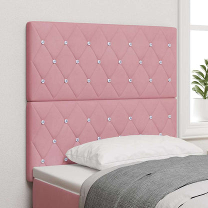 Testiera LED con strisce LED con testiera Rosa 100 cm Velluto