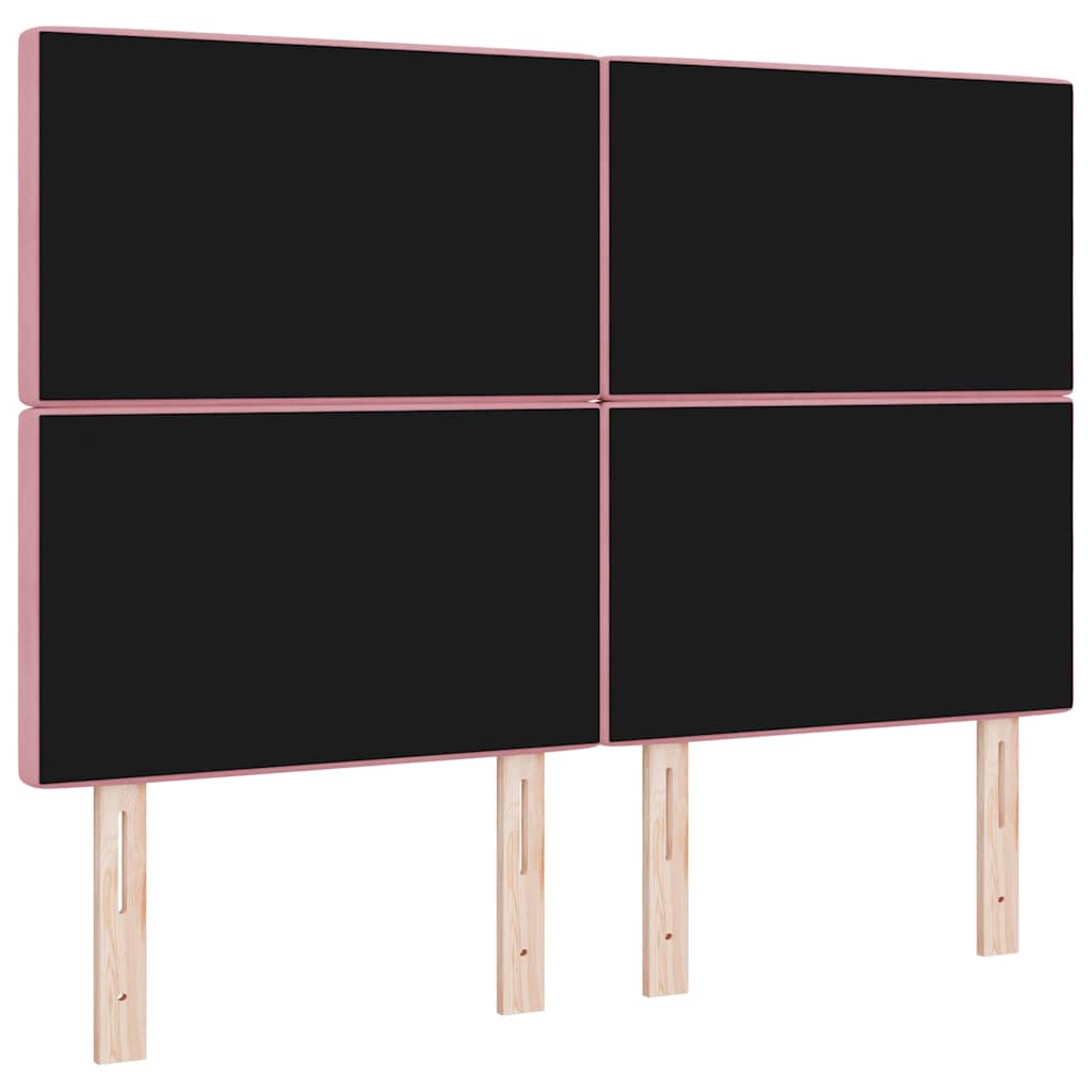 Testiera LED con strisce LED con testiera Rosa 160 cm Velluto | homemem39