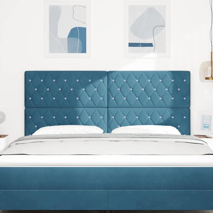 Testiera LED con strisce LED Blu Scuro 180 cm Velluto | homemem39