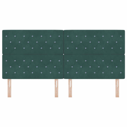 Testiera LED con strisce LED Verde Scuro 200 cm Velluto | homemem39