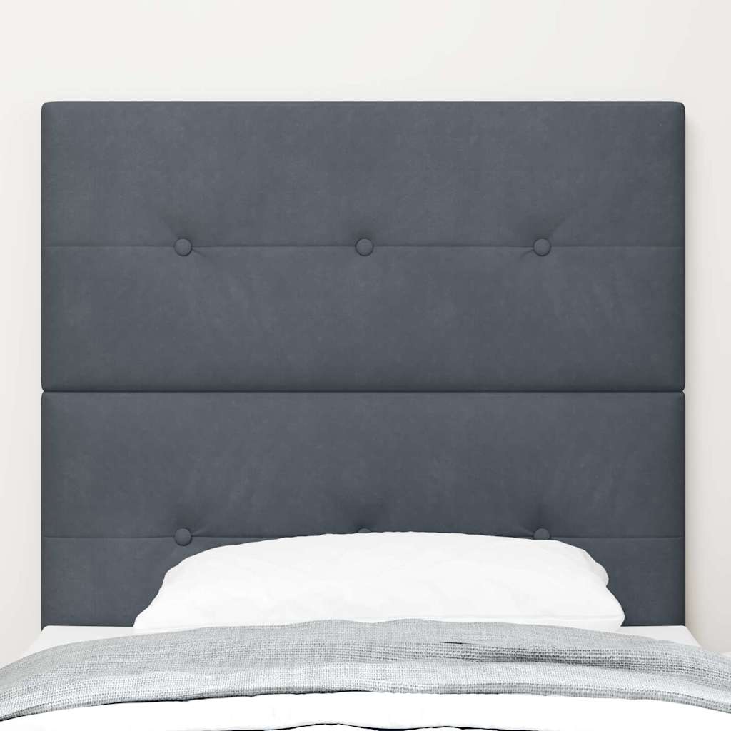 Testiera LED con strisce LED Grigio 90 cm Velluto | homemem39
