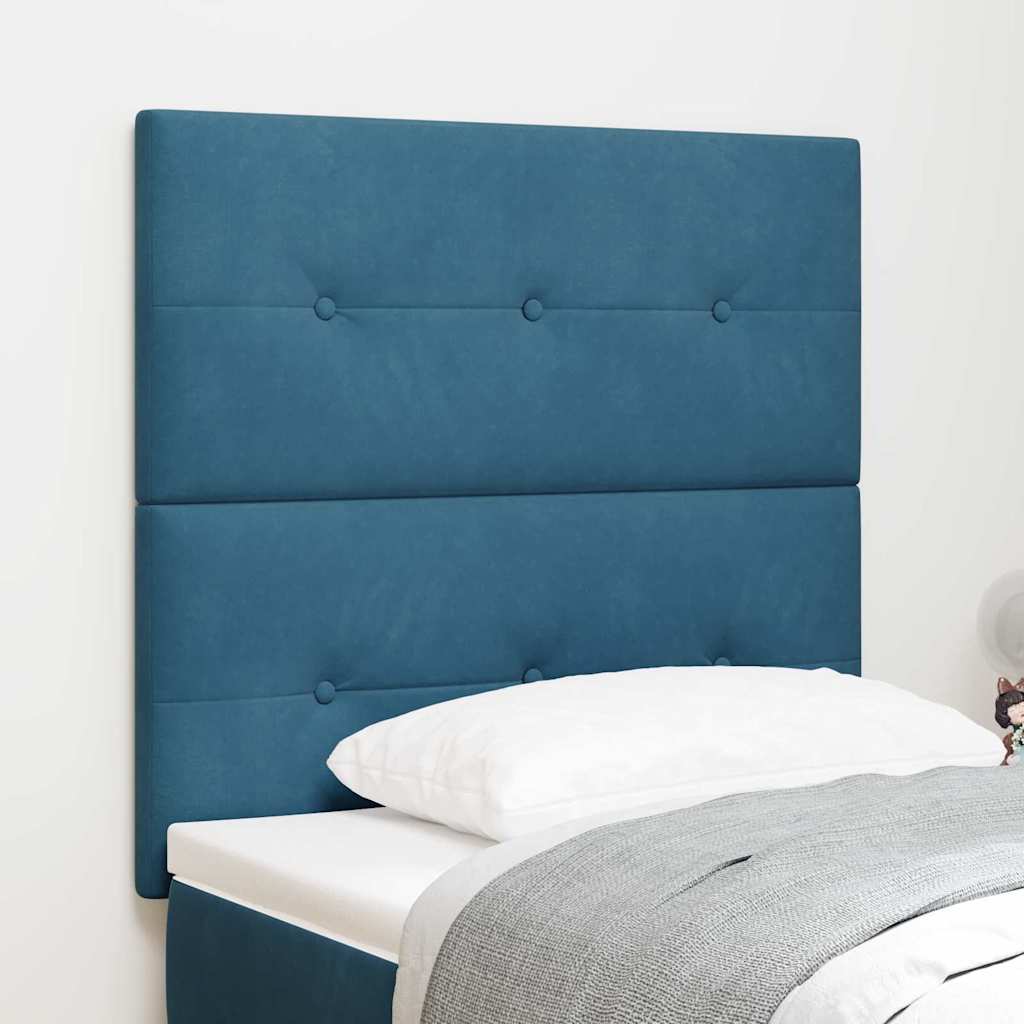 Testiera LED con strisce LED Blu 90 cm Velluto | homemem39