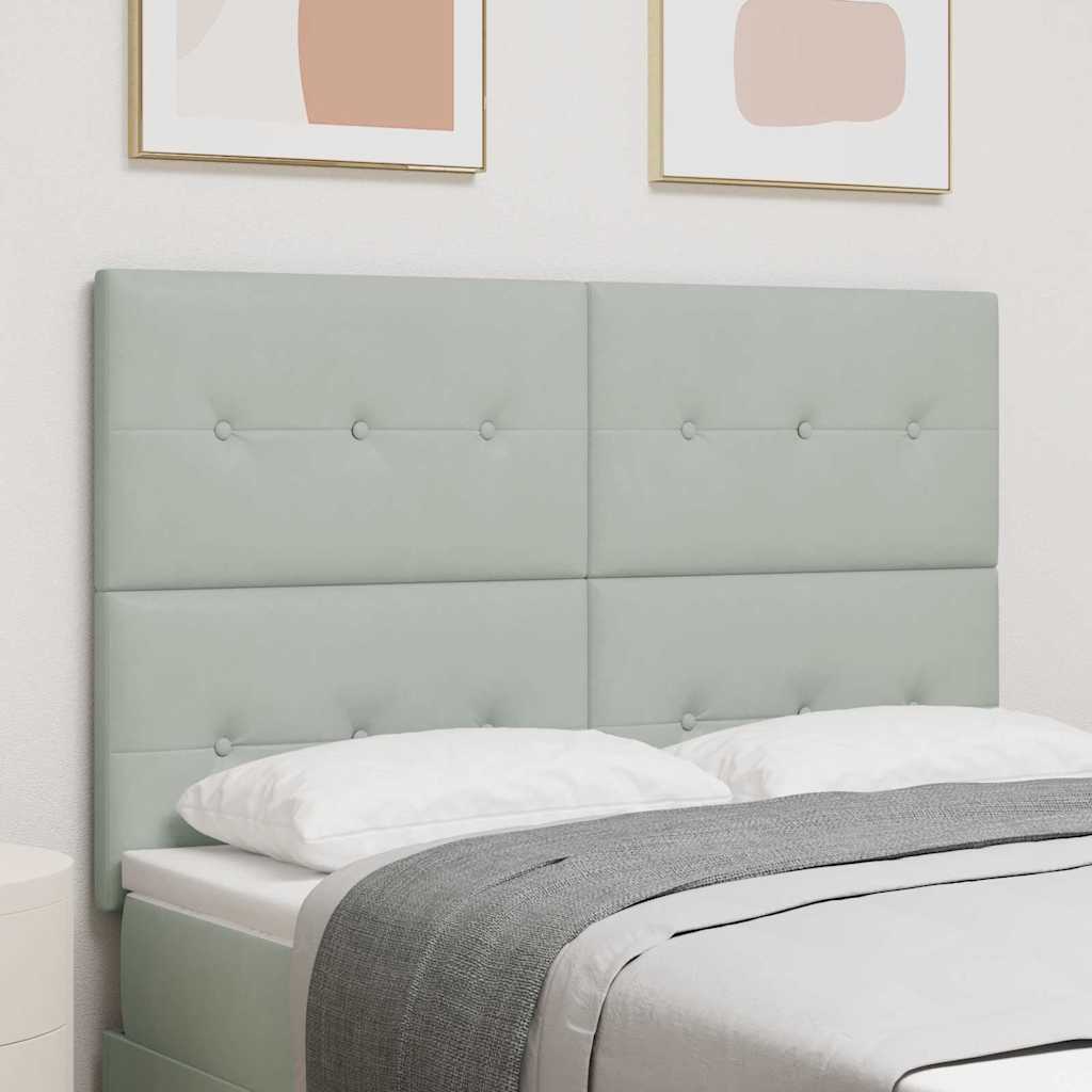 Testiera LED Grigio chiaro Velluto | homemem39