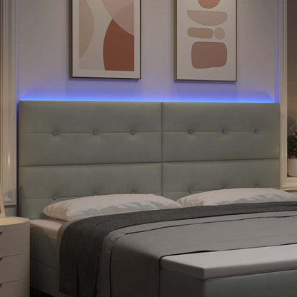 Testiera LED Grigio chiaro Velluto | homemem39
