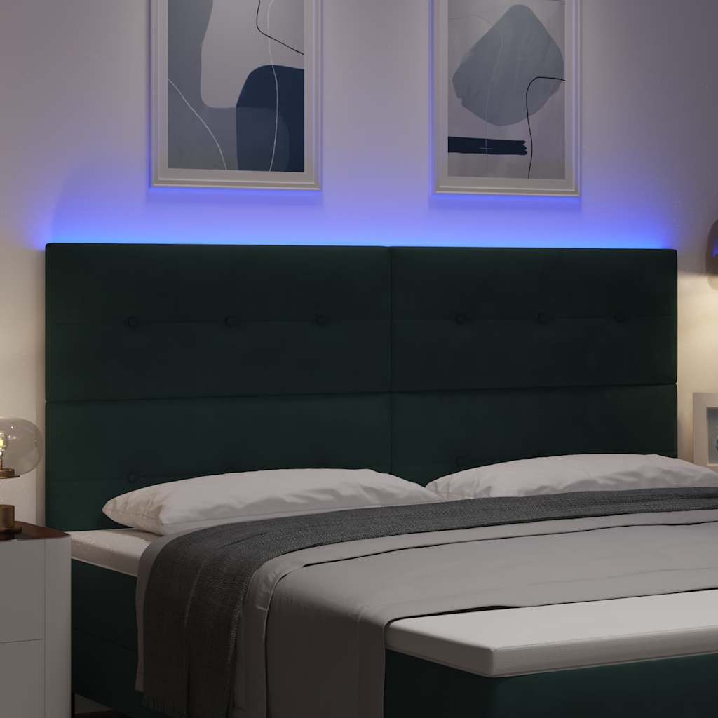 Testiera LED Verde Velluto | homemem39