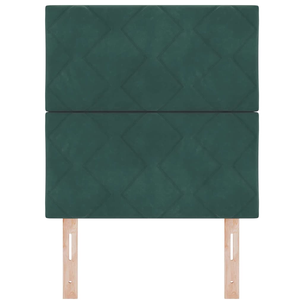 Testiera LED Verde Scuro 80 cm Velluto | homemem39