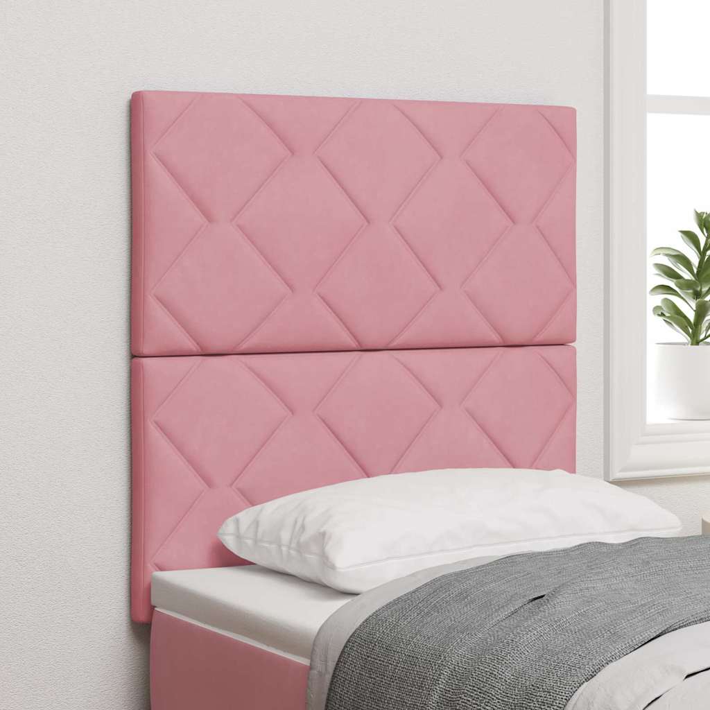 Testiera LED Rosa 80 cm Velluto | homemem39