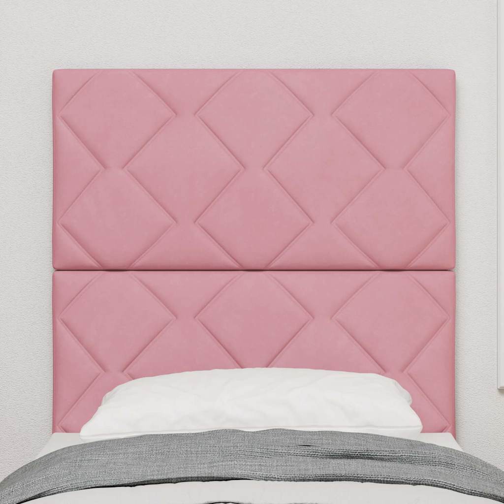 Testiera LED Rosa 80 cm Velluto | homemem39