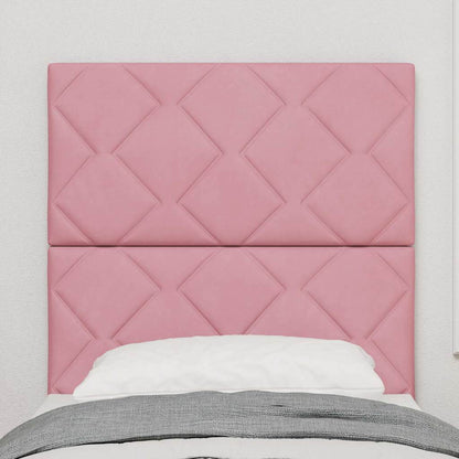 Testiera LED Rosa 80 cm Velluto | homemem39