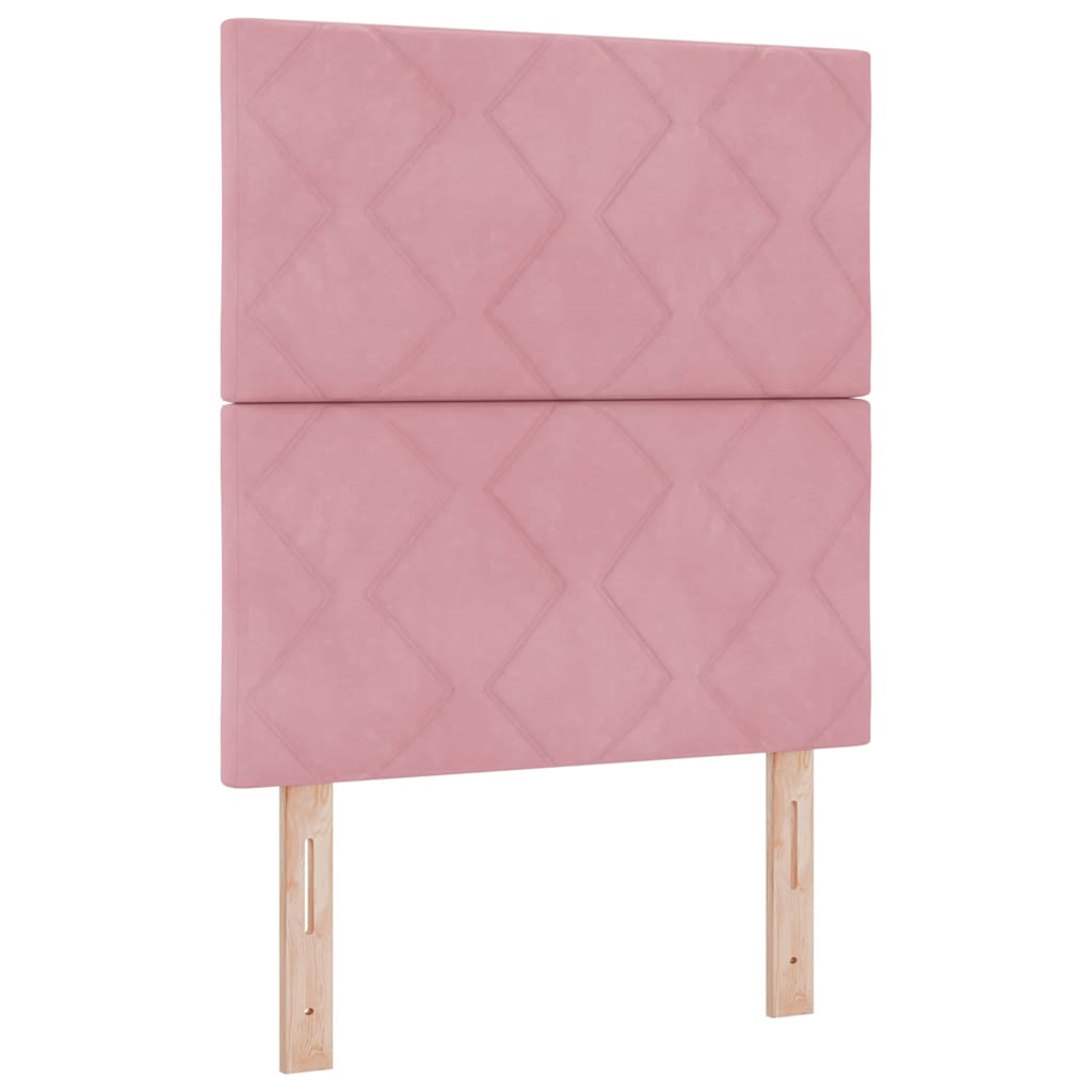 Testiera LED Rosa 80 cm Velluto | homemem39