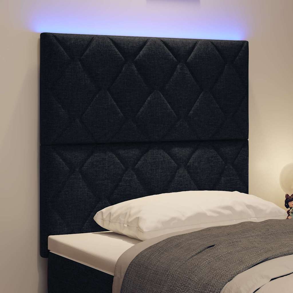 Testiera LED Nero 90 cm Tessuto | homemem39