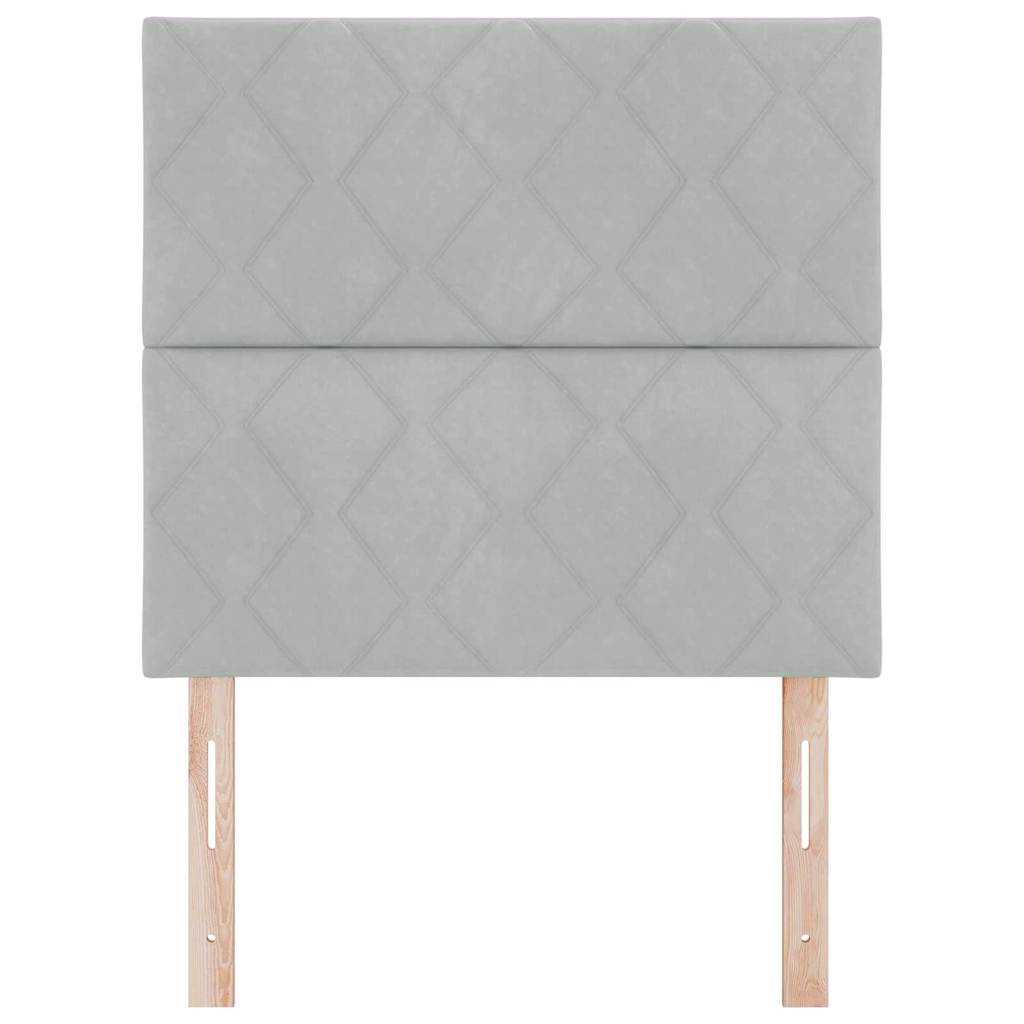 Testiera LED Grigio chiaro 90 cm Velluto | homemem39