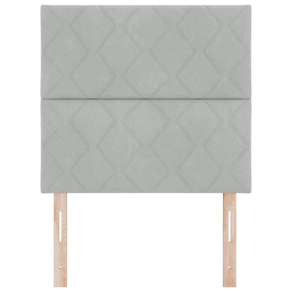 Testiera LED Grigio chiaro 90 cm Velluto | homemem39