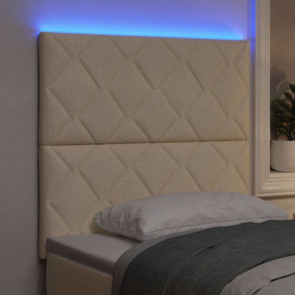 Testiera LED Crema Tessuto | homemem39