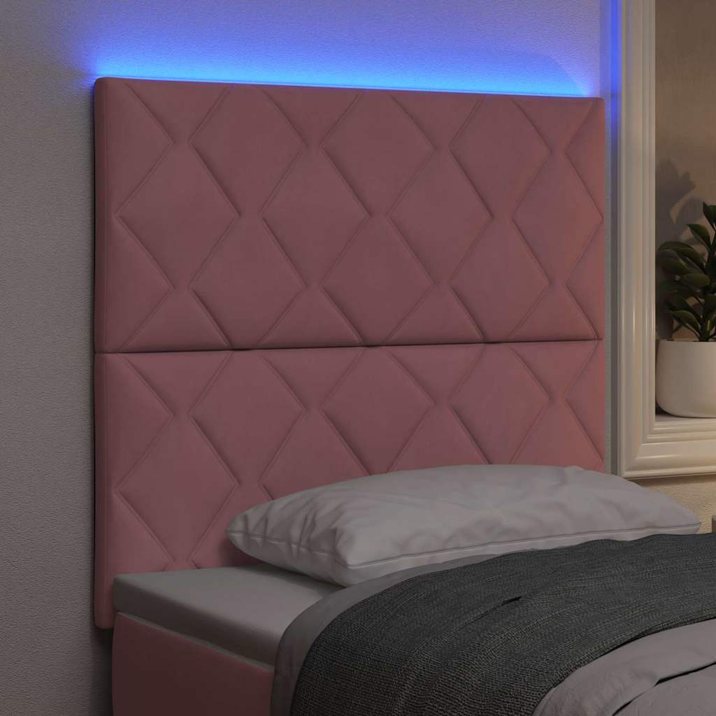 Testiera LED con testiera Rosa 100 cm Pelle Sintetica