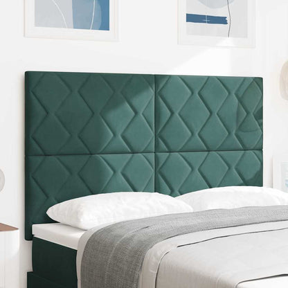 Testiera LED Verde Scuro 160 cm Velluto