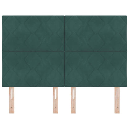 Testiera LED Verde Scuro 160 cm Velluto