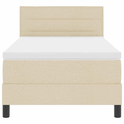 Letto a molle con testiera Crema 80 x 200 cm Tessuto | homemem39