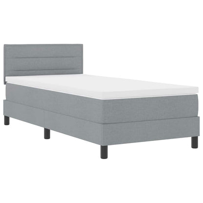 Letto a molle con testiera Grigio chiaro 90 x 190 cm Tessuto | homemem39