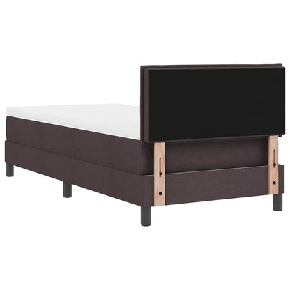 Letto a molle con testiera Marrone Scuro 90 x 200 cm Tessuto | homemem39