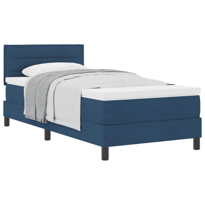 Letto a molle con testiera Blu 100 x 200 cm Tessuto | homemem39
