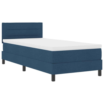 Letto a molle con testiera Blu 100 x 200 cm Tessuto | homemem39