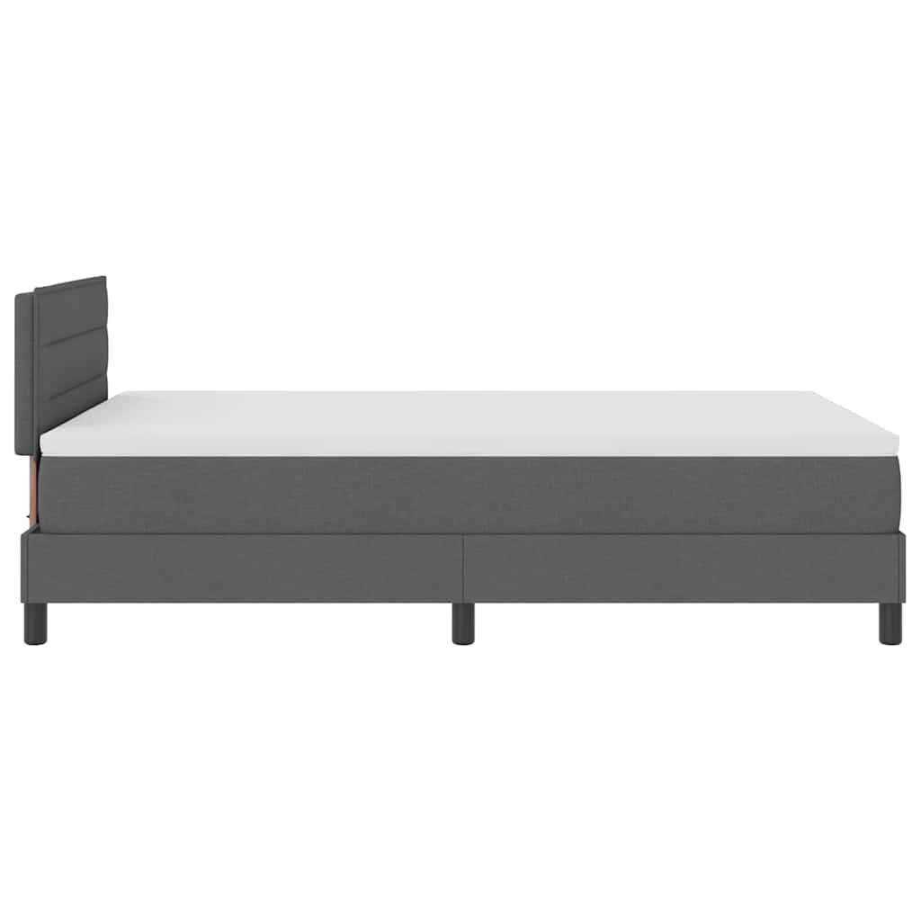 Letto a molle con materasso Grigio scuro 120 x 190 cm Tessuto