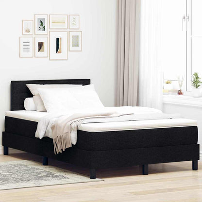 Letto a molle con testiera Nero 120 x 190 cm Tessuto | homemem39