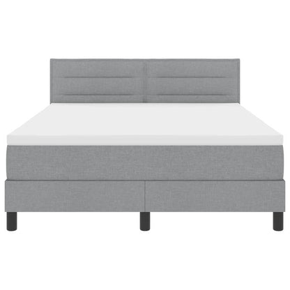 Letto a molle con testiera Grigio chiaro 140 x 200 cm Tessuto | homemem39