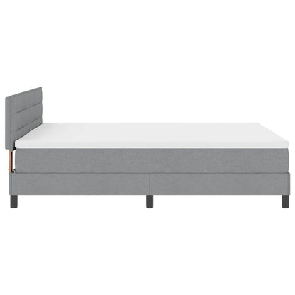 Letto a molle con testiera Grigio chiaro 140 x 200 cm Tessuto | homemem39