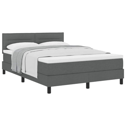 Letto a molle con testiera Grigio scuro 140 x 200 cm Tessuto | homemem39