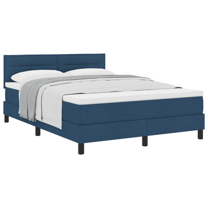 Letto a molle con testiera Blu 140 x 200 cm Tessuto | homemem39
