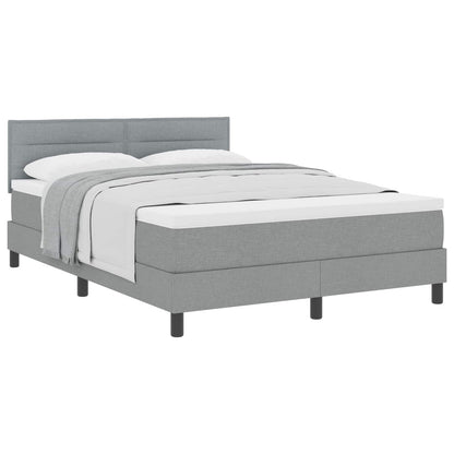 Letto a molle con testiera Grigio chiaro 160 x 200 cm Tessuto | homemem39