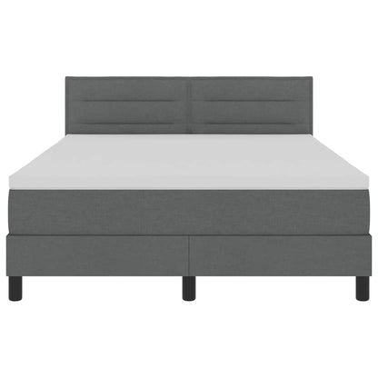 Letto a molle con testiera Grigio scuro 160 x 200 cm Tessuto | homemem39