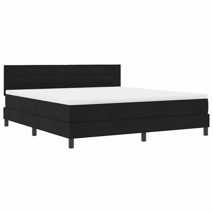 Letto a molle con testiera Nero 180 x 200 cm Tessuto | homemem39