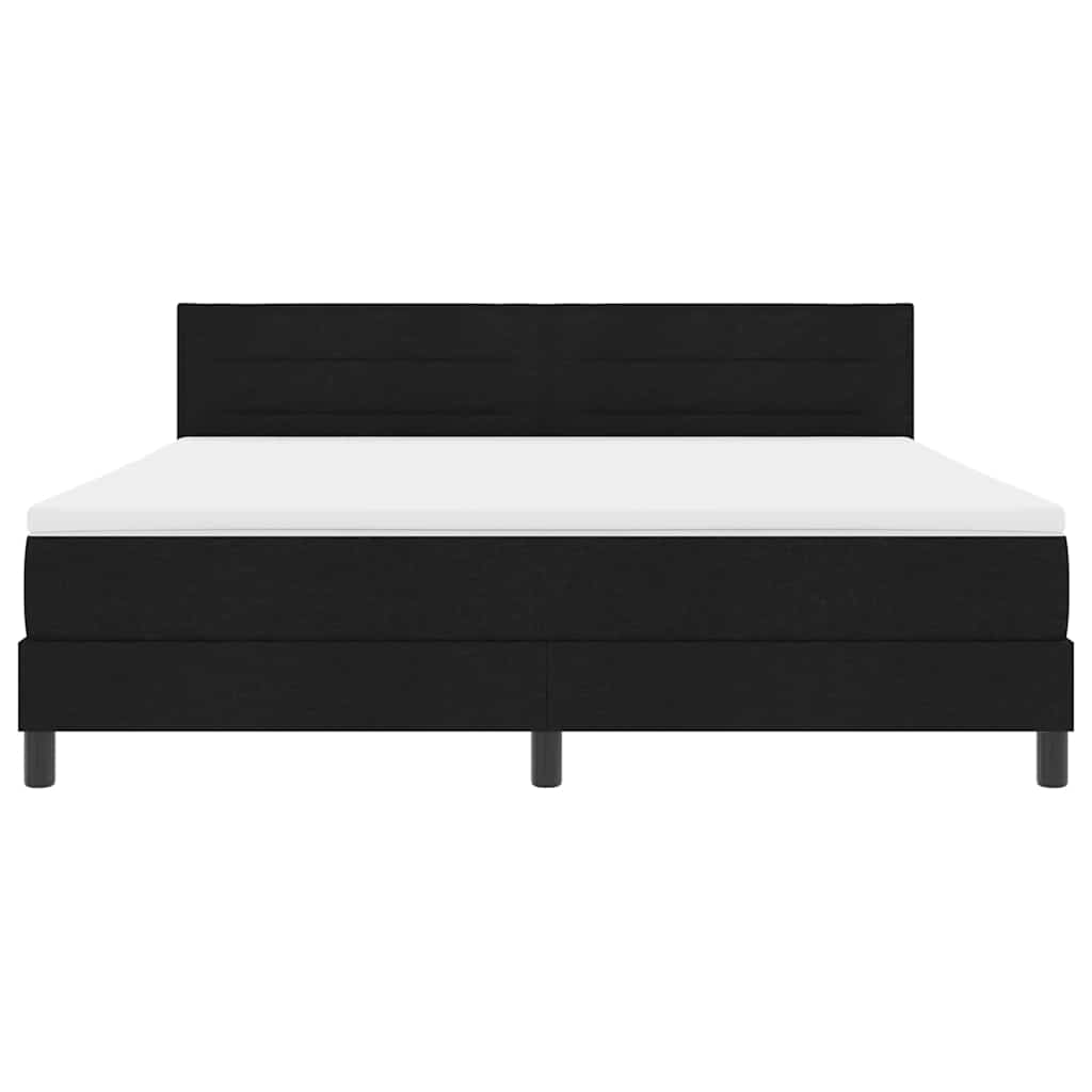 Letto a molle con testiera Nero 180 x 200 cm Tessuto | homemem39