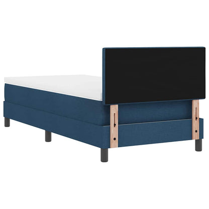 Letto a molle con materasso Blu 90 x 190 cm Tessuto