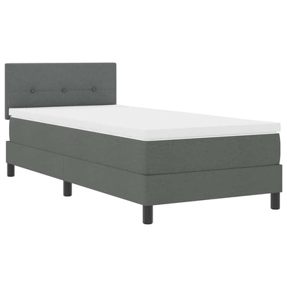 Letto a molle con testiera Grigio scuro 90 x 200 cm Tessuto | homemem39