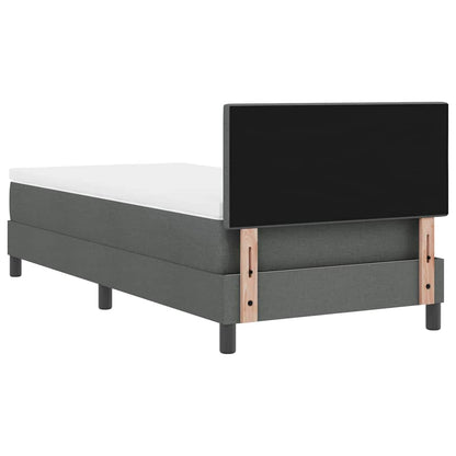 Letto a molle con testiera Grigio scuro 90 x 200 cm Tessuto | homemem39
