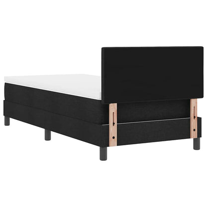 Letto a molle con testiera Nero 90 x 200 cm Tessuto | homemem39