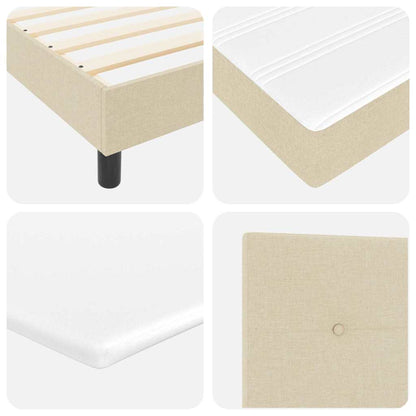 Letto a molle con testiera Crema 90 x 200 cm Tessuto | homemem39