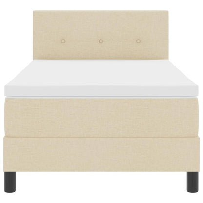 Letto a molle con testiera Crema 90 x 200 cm Tessuto | homemem39