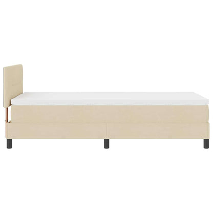 Letto a molle con testiera Crema 90 x 200 cm Tessuto | homemem39