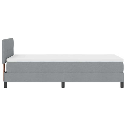 Letto a molle con materasso Grigio chiaro 100 x 200 cm Tessuto